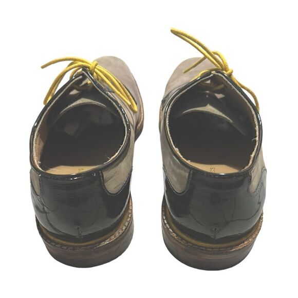House of Hounds Men’s Lace-Up Oxford Tan Nubuck w/Brn Patent Leather Accents 11 main image 7